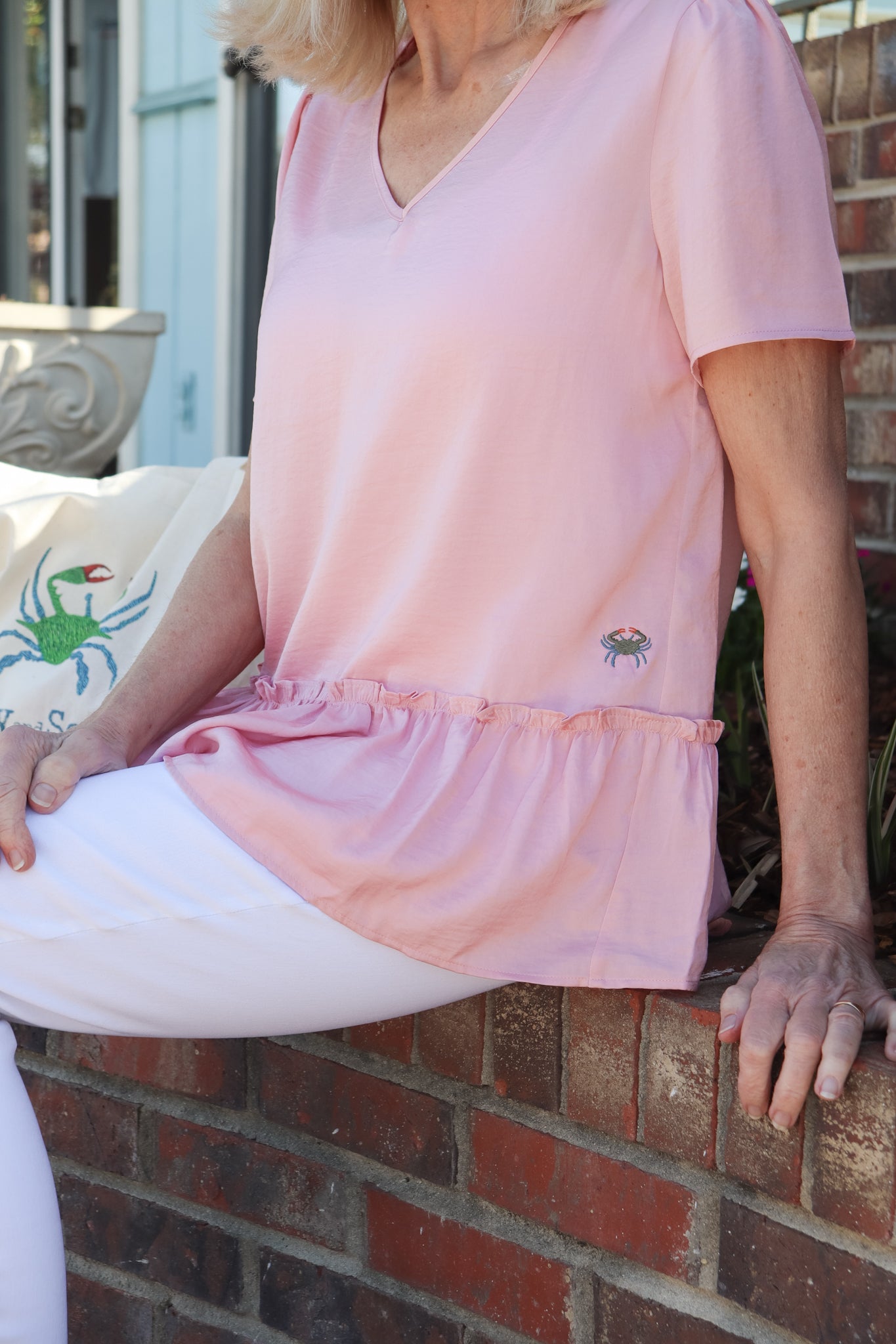 Ruffle Peplum Blouse